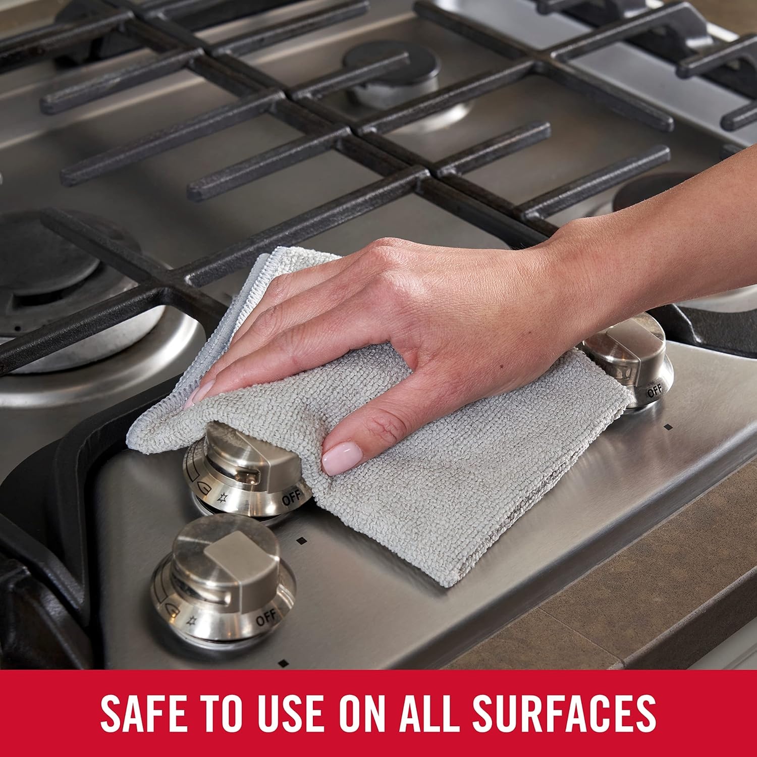 image:imageRubbermaid All Purpose Microfiber Cleaning Cloth Towels 50 Pack 12x12 NonScratch ReusableWashable for CleaningWipingPolishing for HomeKitchenCar50Pack
