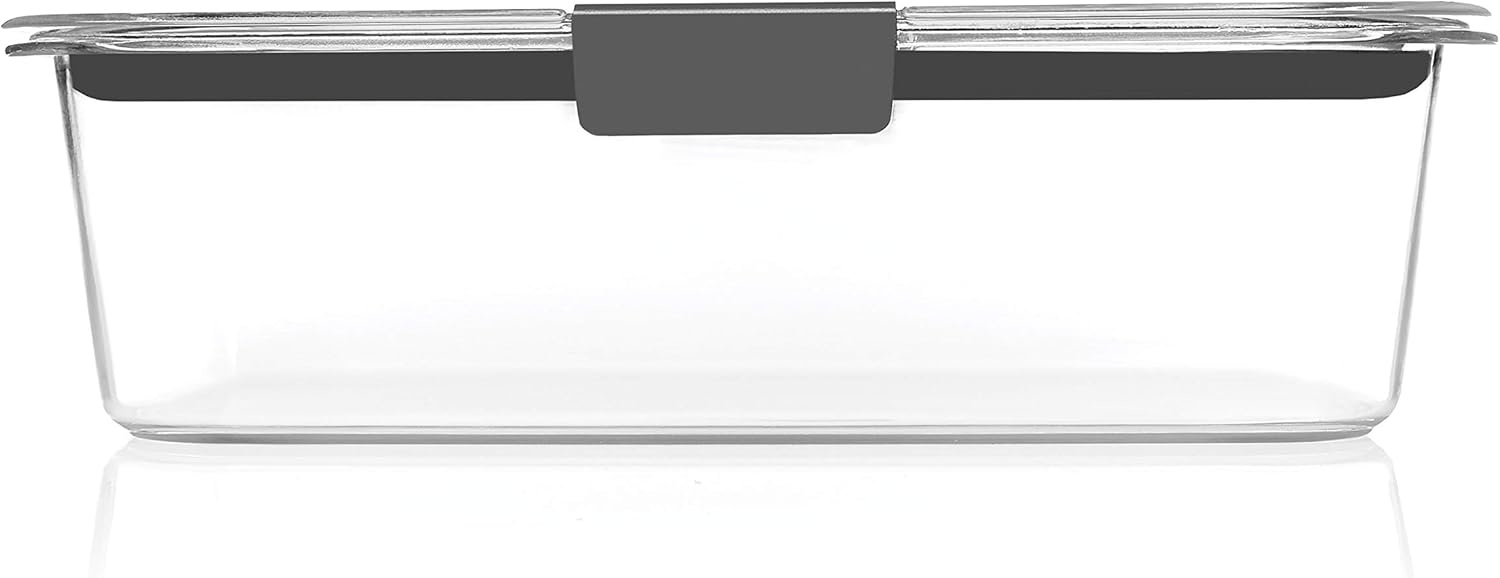 image:imageRubbermaid Brilliance BPAFree 3 Set Food Storage Containers with Lids Removable Trays Airtight LeakProof Ideal for Meal Prep Lunch and Leftovers10Piece