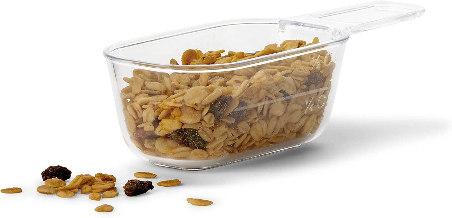 image:imageRubbermaid Brilliance BPAFree Food Storage Containers with Lids Airtight Kitchen and Pantry Organization Set Includes 3 Containers and Scoops Clear 16 cups16 Cup 6Piece