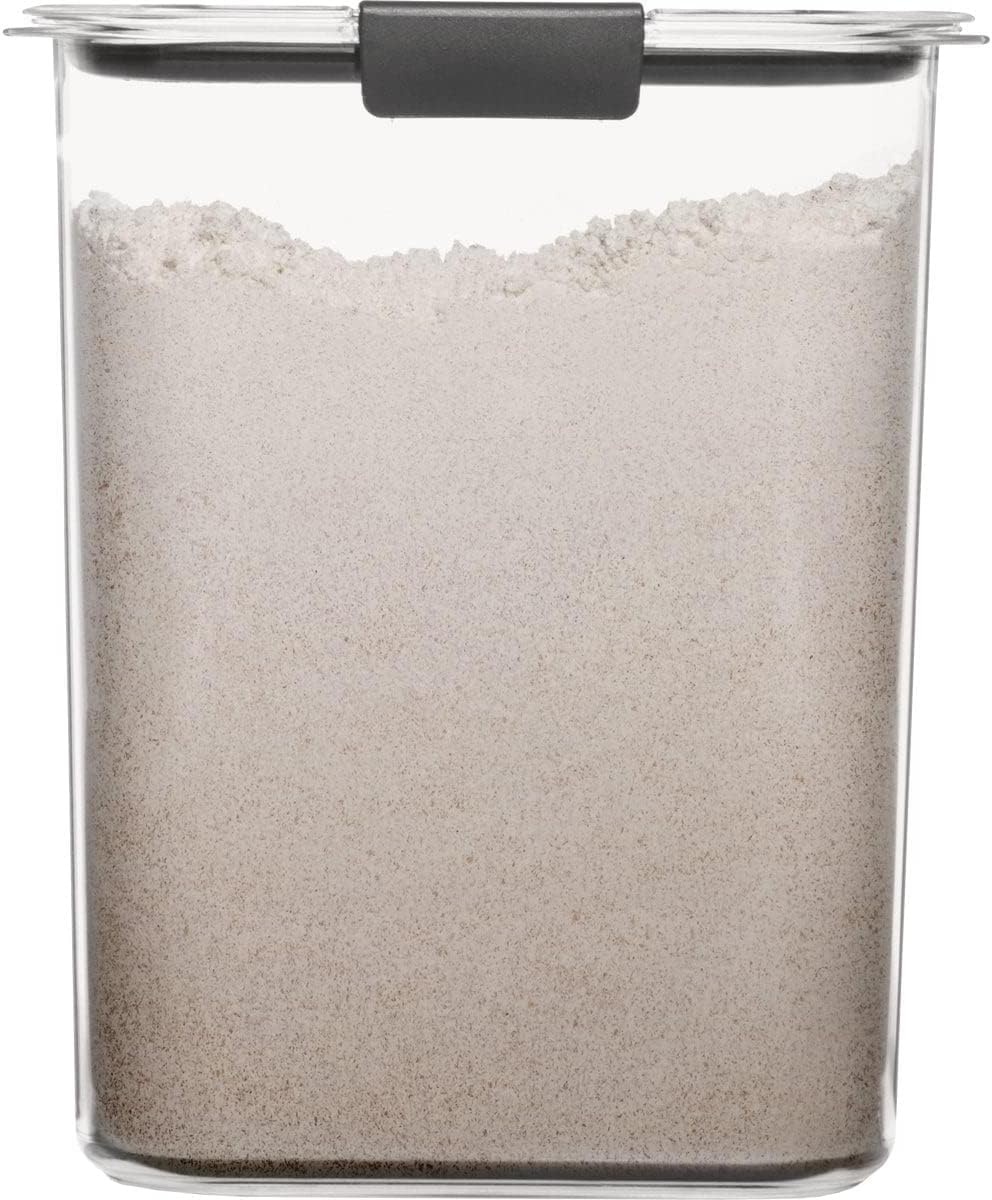image:imageRubbermaid Brilliance BPAFree Food Storage Containers with Lids Airtight Kitchen and Pantry Organization Set Includes 3 Containers and Scoops Clear 16 cupsSet of 2