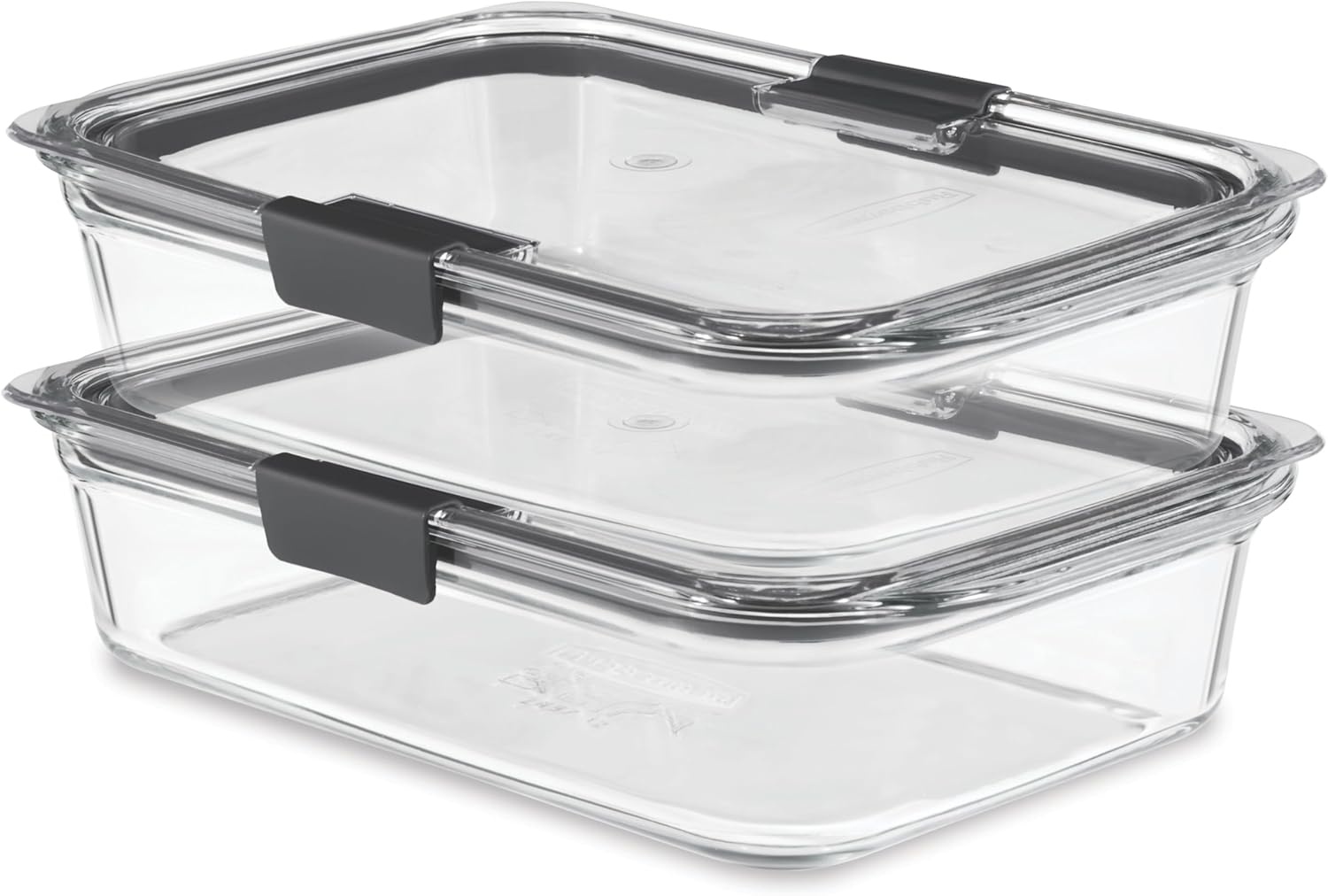 image:imageRubbermaid Brilliance Glass Round LeakProof 6Piece Set Food Storage Containers Food Containers with Lids Meal Prep Containers8 cups 4Piece