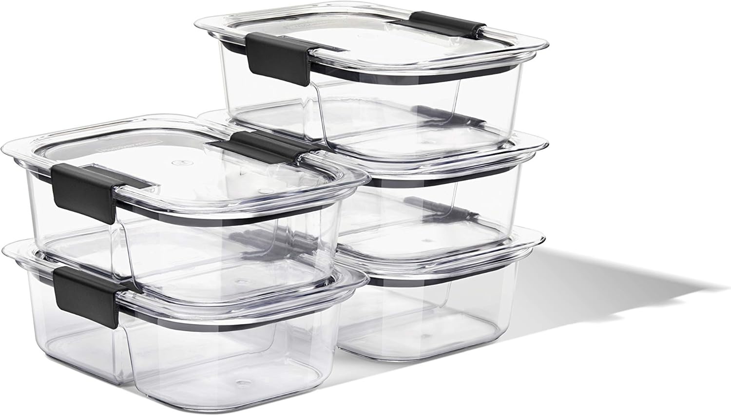 image:imageRubbermaid Brilliance Tritan Plastic Food Storage Containers BPA Free Airtight Lids Ideal for Lunch Meal Prep amp Leftovers Set of 5 32 Cup285 cup 10Piece