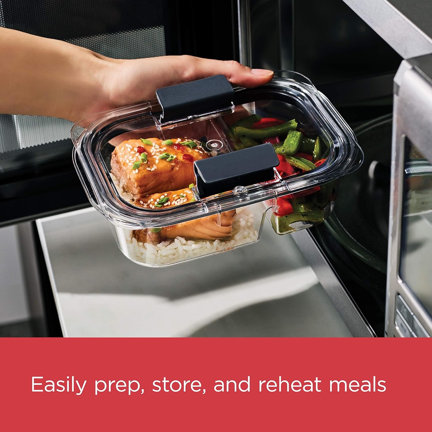 image:imageRubbermaid Brilliance Tritan Plastic Food Storage Containers BPA Free Airtight Lids Ideal for Lunch Meal Prep amp Leftovers Set of 5 32 Cup285 cup 10Piece