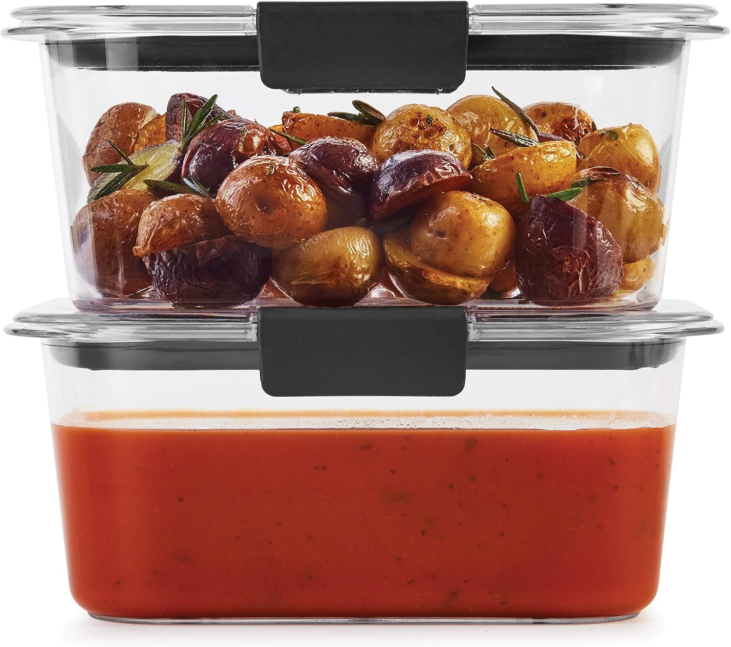 image:imageRubbermaid Brilliance Tritan Plastic Food Storage Containers BPA Free Airtight Lids Ideal for Lunch Meal Prep amp Leftovers Set of 5 32 Cup47 Cup