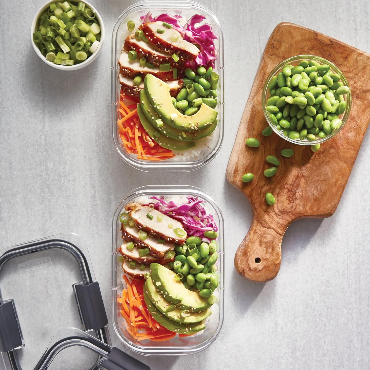 image:imageRubbermaid Brilliance Tritan Plastic Food Storage Containers BPA Free Airtight Lids Ideal for Lunch Meal Prep amp Leftovers Set of 5 32 Cup47 cup 8Piece