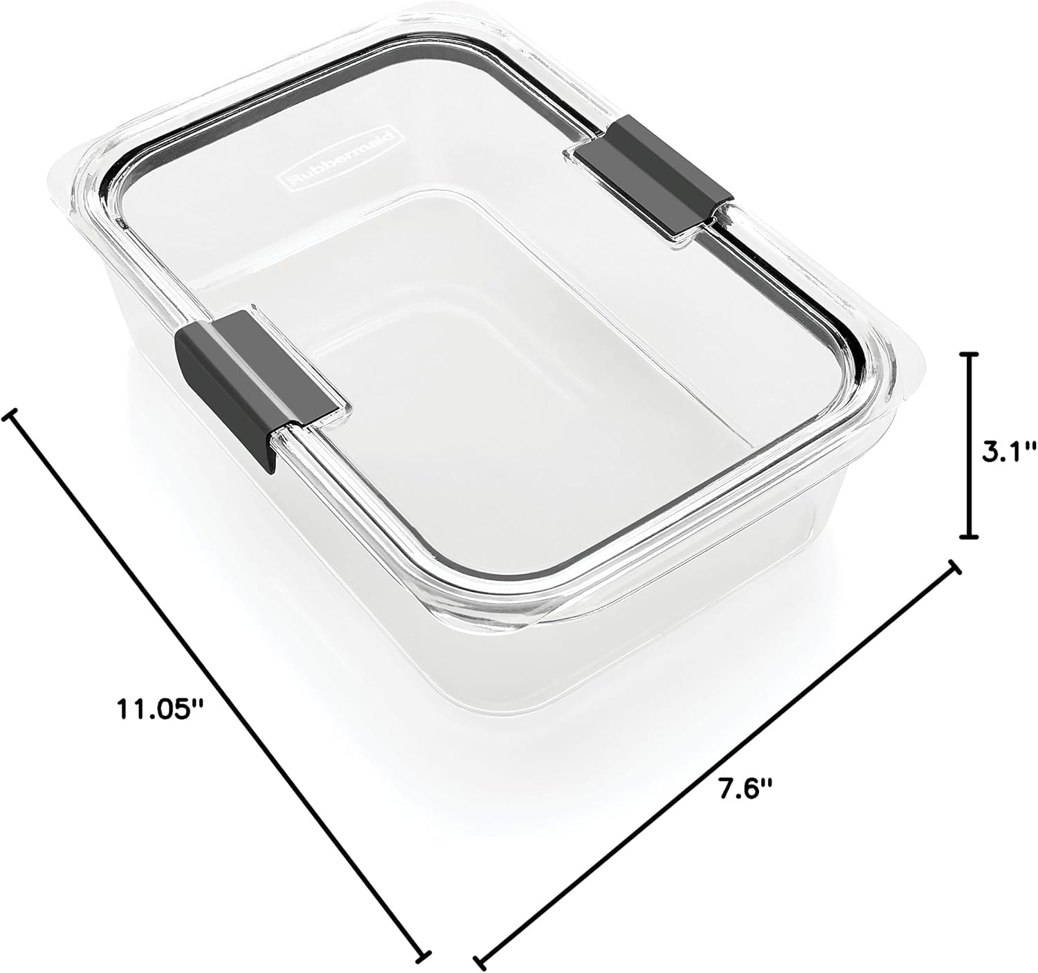 image:imageRubbermaid Brilliance Tritan Plastic Food Storage Containers BPA Free Airtight Lids Ideal for Lunch Meal Prep amp Leftovers Set of 5 32 Cup96 cup