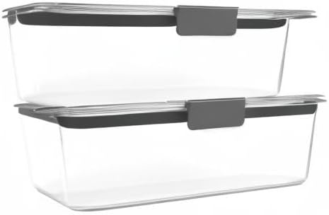 image:imageRubbermaid Brilliance Tritan Plastic Food Storage Containers BPA Free Airtight Lids Ideal for Lunch Meal Prep amp Leftovers Set of 5 32 Cup96 cup 4Piece