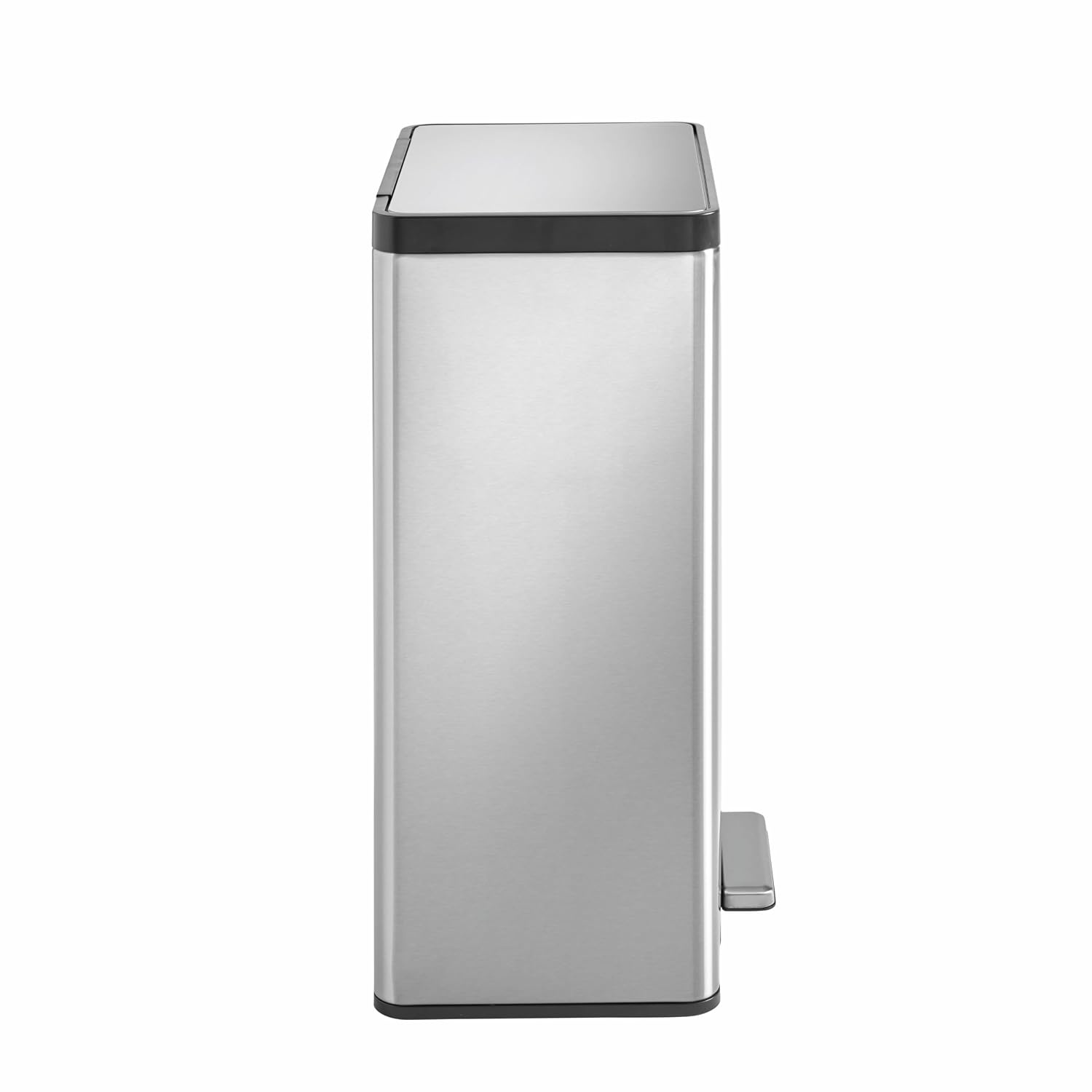image:imageRubbermaid Elite Stainless Steel StepOn Trash Can 12 Gallon Charcoal Wastebasket for HomeKitchenGarageApartmentOfficeStainless Steel