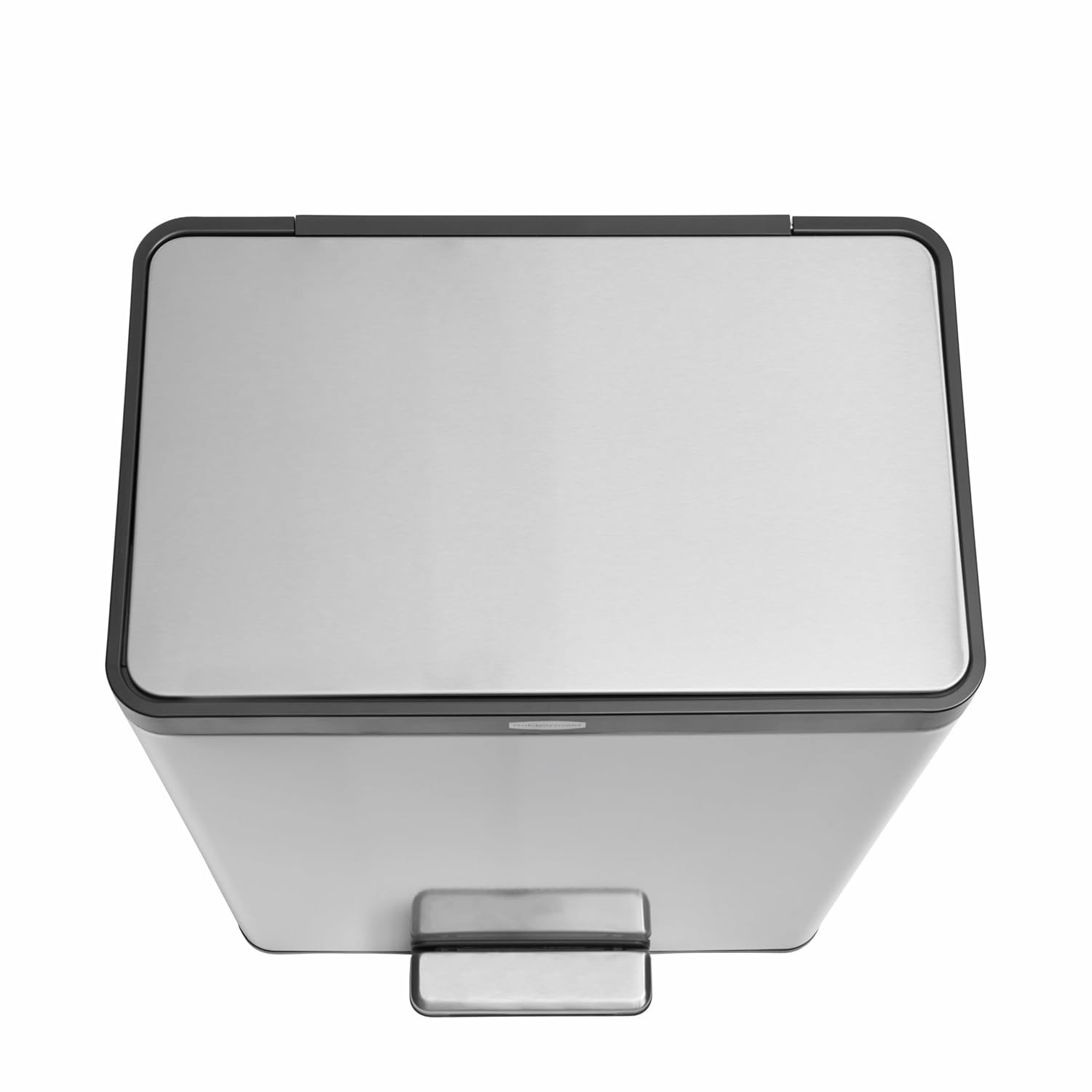 image:imageRubbermaid Elite Stainless Steel StepOn Trash Can 12 Gallon Charcoal Wastebasket for HomeKitchenGarageApartmentOfficeStainless Steel