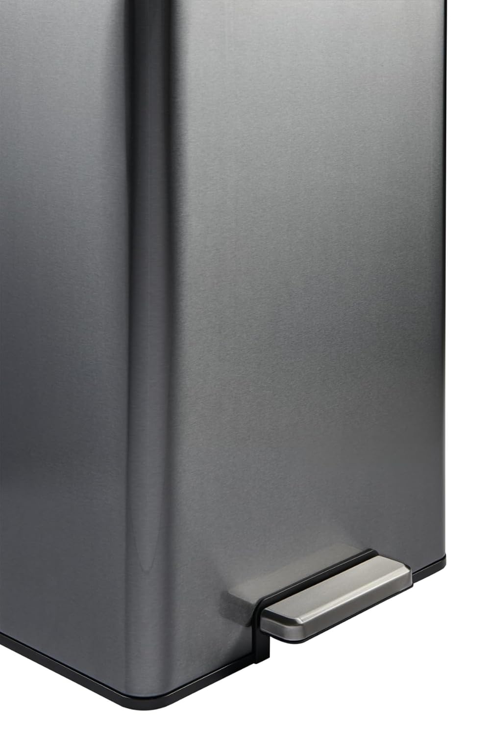 image:imageRubbermaid Elite Stainless Steel StepOn Trash Can 12 Gallon Charcoal Wastebasket for HomeKitchenGarageApartmentOfficeStainless Steel Charcoal