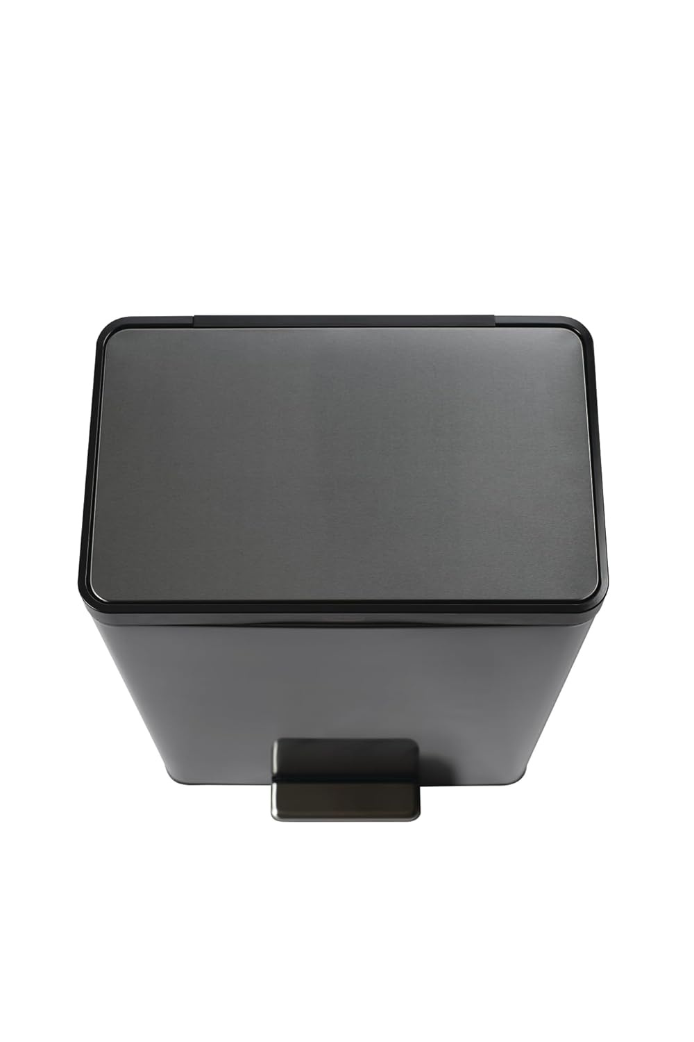 image:imageRubbermaid Elite Stainless Steel StepOn Trash Can 12 Gallon Charcoal Wastebasket for HomeKitchenGarageApartmentOfficeStainless Steel Charcoal