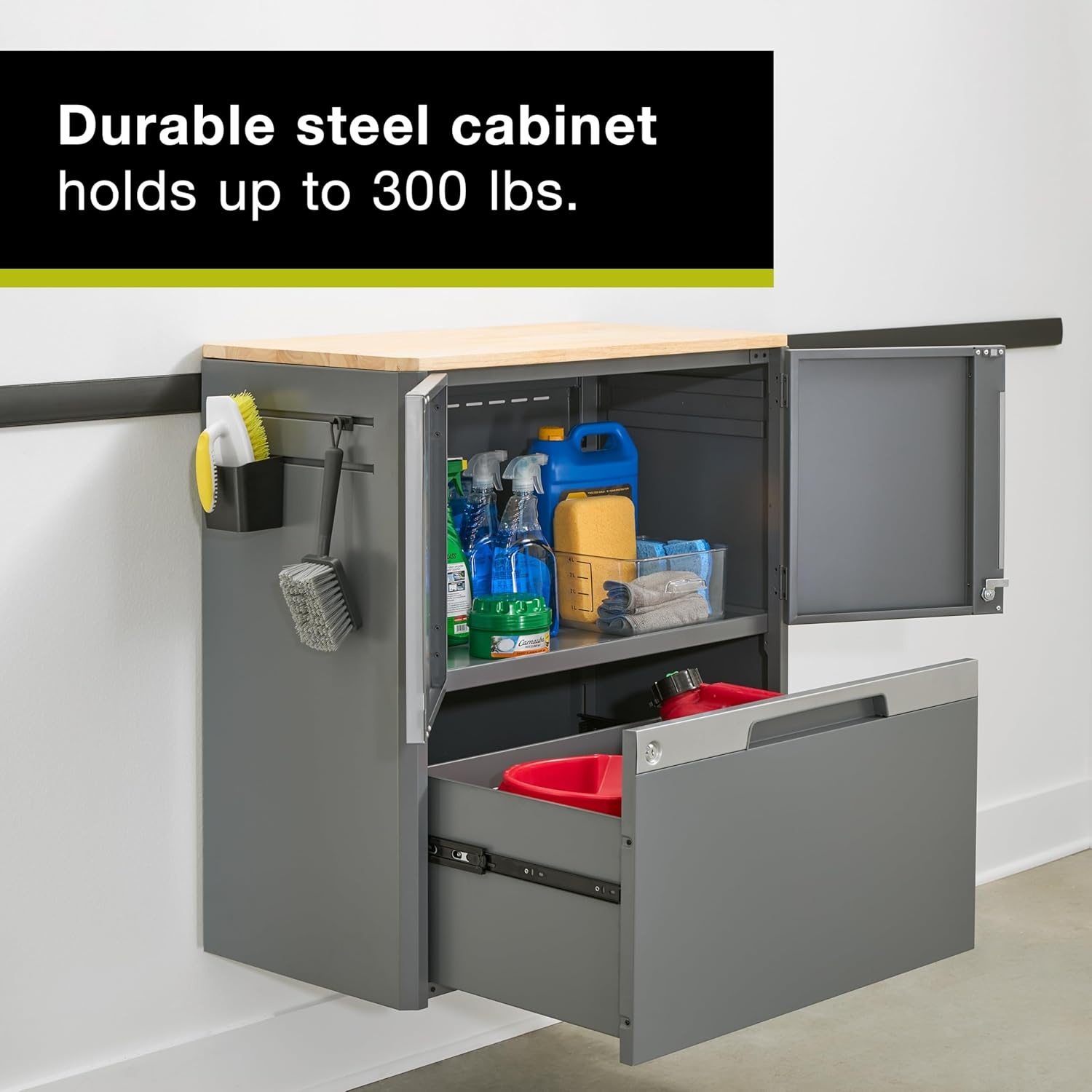 image:imageRubbermaid FastTrack Single Drawer Cabinet Garage Storage Systems Garage Organization2 Doors Drawer