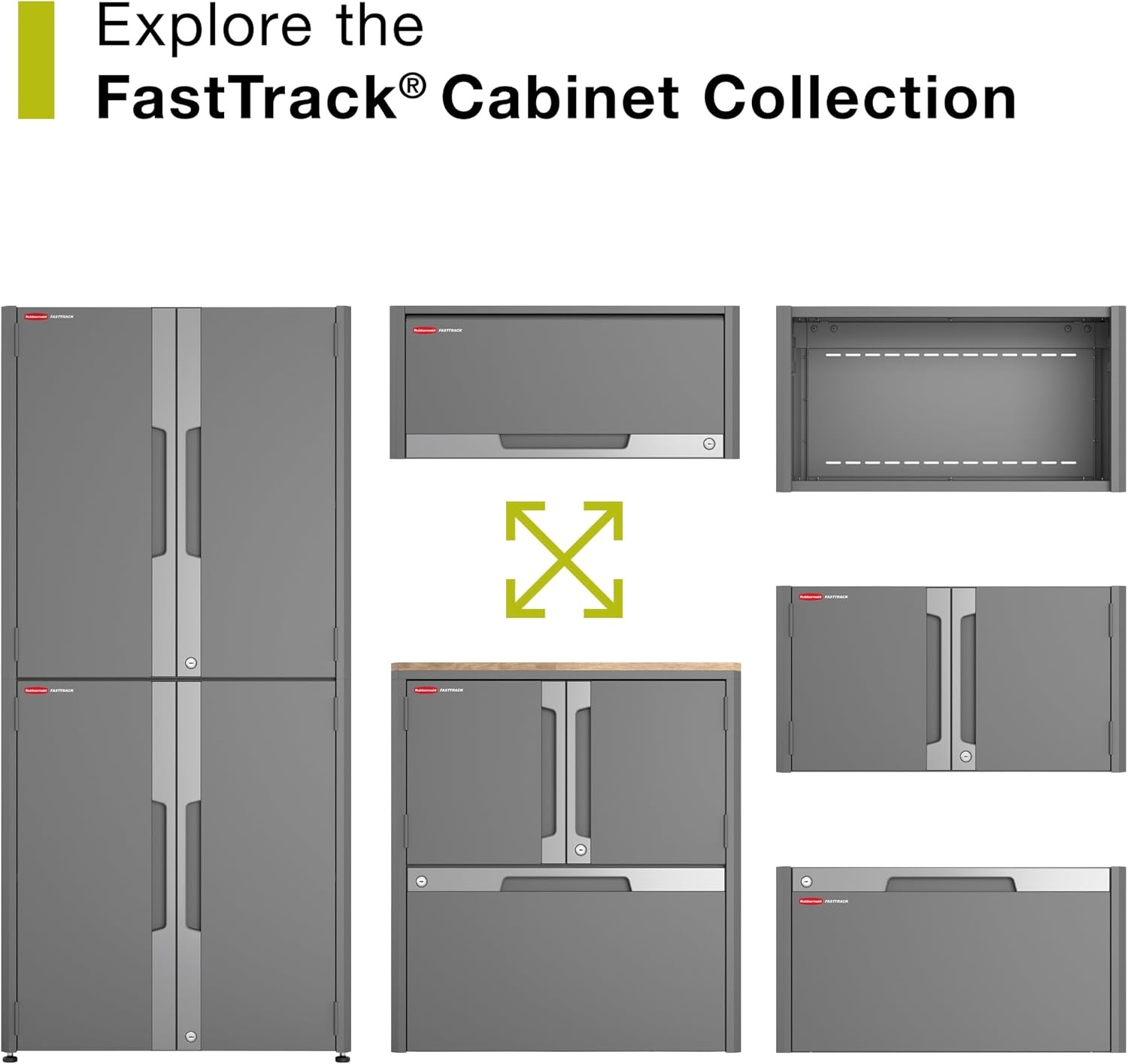 image:imageRubbermaid FastTrack Single Drawer Cabinet Garage Storage Systems Garage Organization2 Doors Drawer