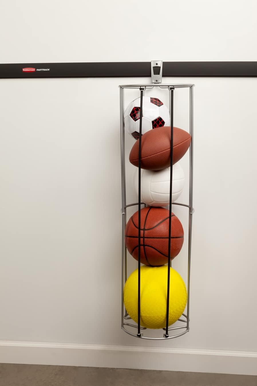 image:imageRubbermaid Garage FastTrack Hose Hook Satin Nickel Wall Mounted Storage System Holds up to 50 pounds for HomeGarageBall Rack