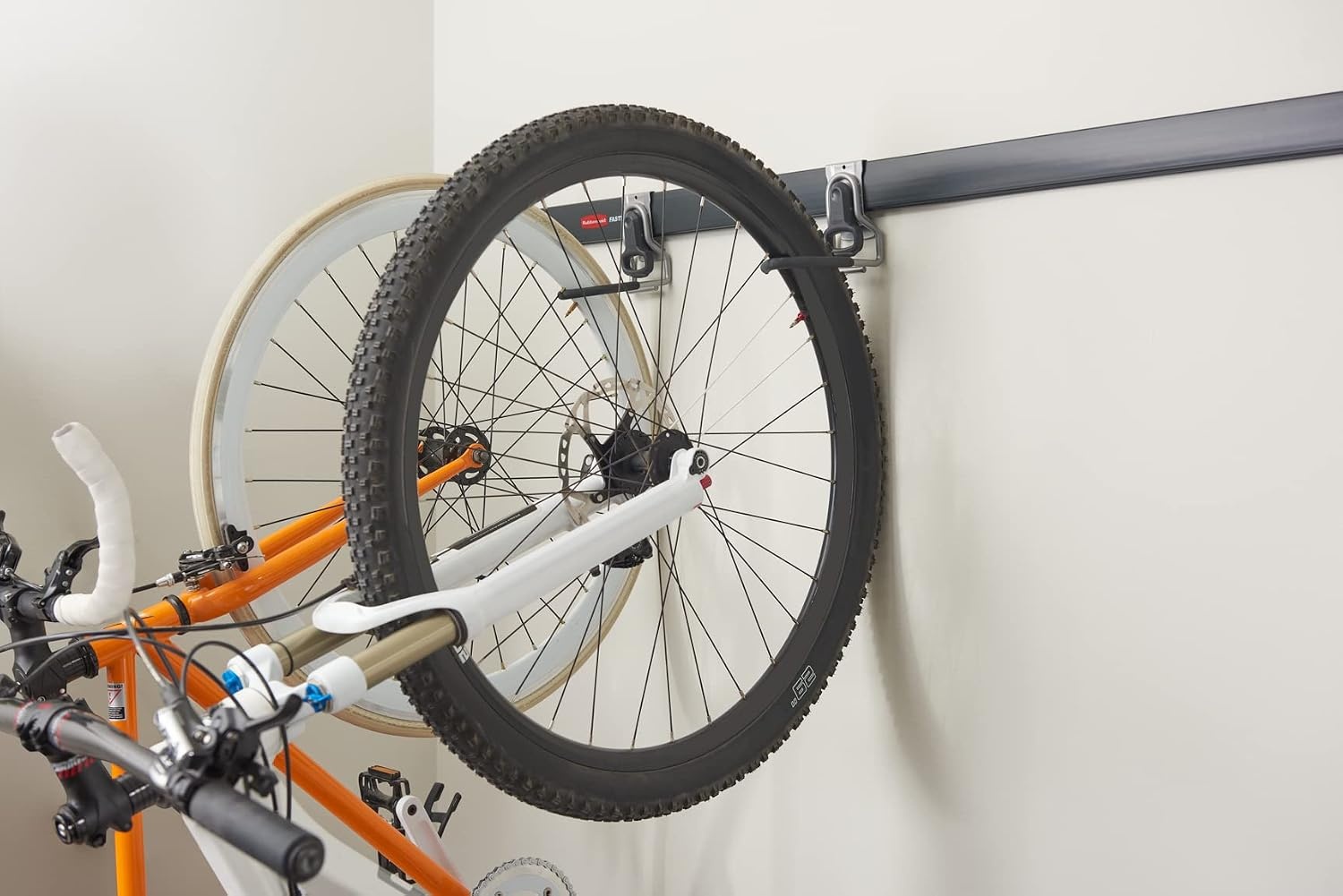 image:imageRubbermaid Garage FastTrack Hose Hook Satin Nickel Wall Mounted Storage System Holds up to 50 pounds for HomeGarageBike Hook