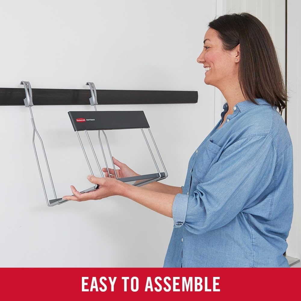 image:imageRubbermaid Garage FastTrack Hose Hook Satin Nickel Wall Mounted Storage System Holds up to 50 pounds for HomeGarageCardboard Holder