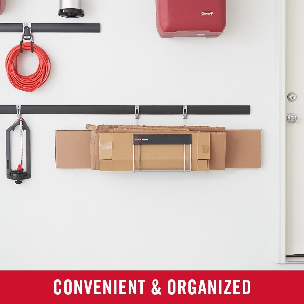 image:imageRubbermaid Garage FastTrack Hose Hook Satin Nickel Wall Mounted Storage System Holds up to 50 pounds for HomeGarageCardboard Holder