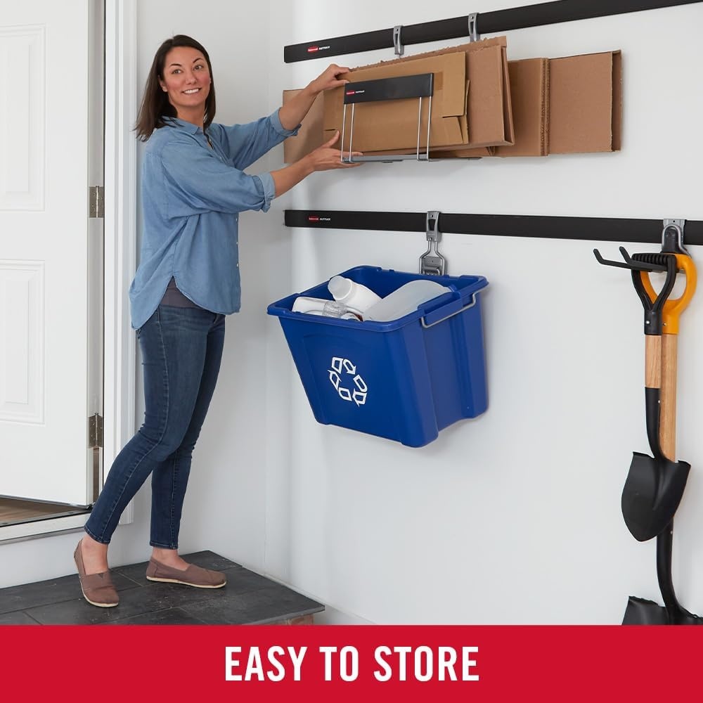 image:imageRubbermaid Garage FastTrack Hose Hook Satin Nickel Wall Mounted Storage System Holds up to 50 pounds for HomeGarageCardboard Holder