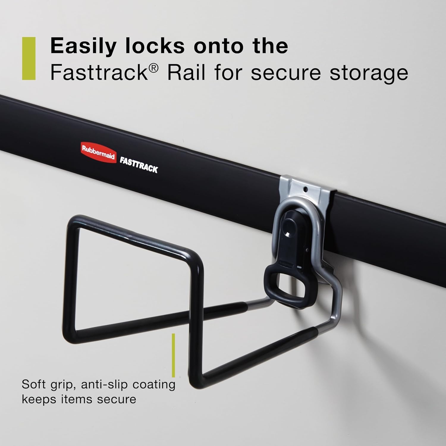 image:imageRubbermaid Garage FastTrack Hose Hook Satin Nickel Wall Mounted Storage System Holds up to 50 pounds for HomeGarageHose Hook