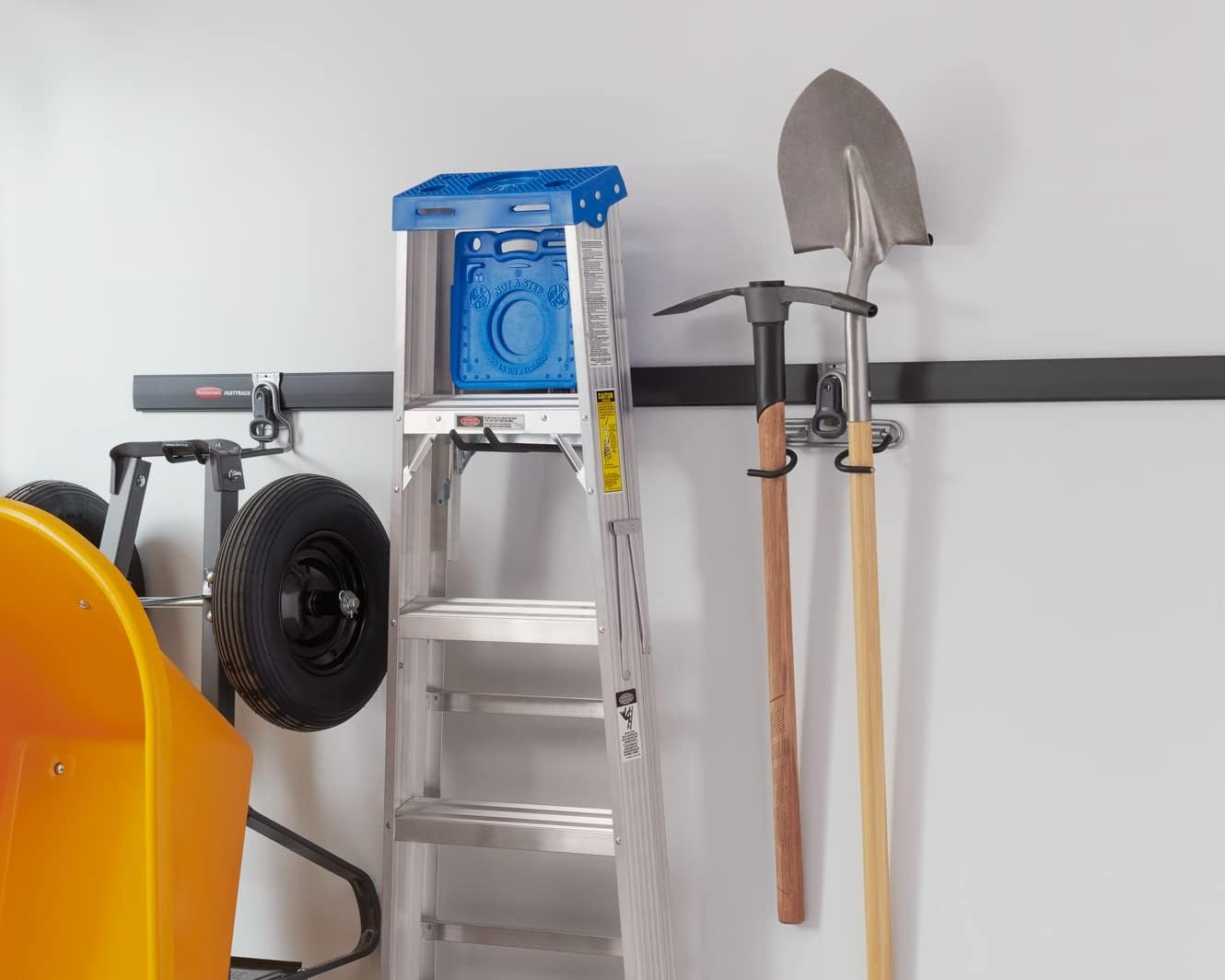 image:imageRubbermaid Garage FastTrack Hose Hook Satin Nickel Wall Mounted Storage System Holds up to 50 pounds for HomeGarageLadder Hook
