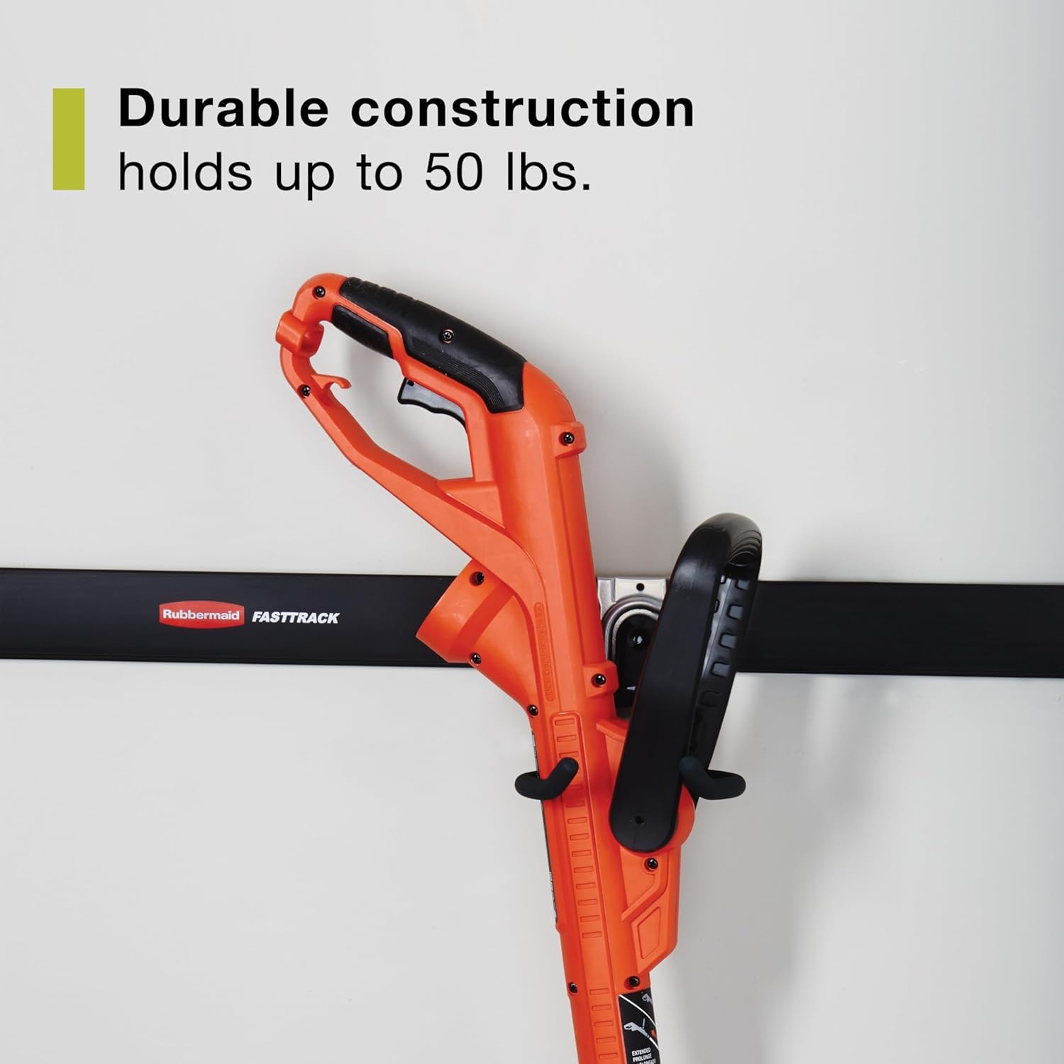 image:imageRubbermaid Garage FastTrack Hose Hook Satin Nickel Wall Mounted Storage System Holds up to 50 pounds for HomeGaragePowerTool Hook
