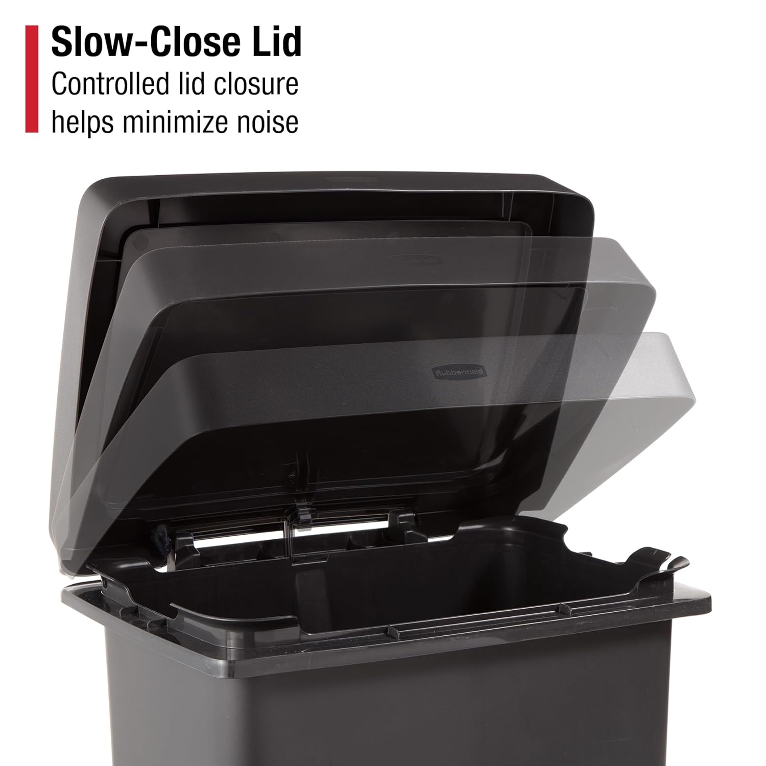 image:imageRubbermaid HighCapacity StepOn Trash Can 19 Gallon Single or Dual Stream Trash or Recycling Charcoal StainlessSteel Pedal for HomeKitchenGarageApartmentResin Rim