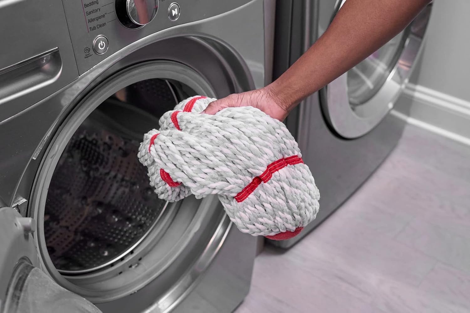 image:imageRubbermaid Microfiber Twist Mop Kit with 2 Refills Kit Machine Washable Builtin Wringer Lightweight Safe for All Floor Types Deep Cleaning for HomeBathroomGarageOfficeMicrofiber Twist Mop Collapsible