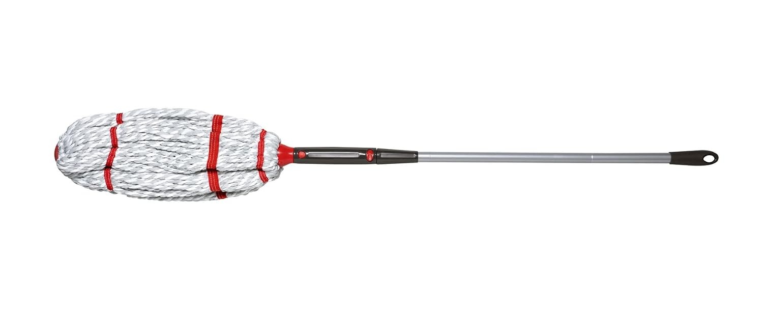 image:imageRubbermaid Microfiber Twist Mop Kit with 2 Refills Kit Machine Washable Builtin Wringer Lightweight Safe for All Floor Types Deep Cleaning for HomeBathroomGarageOfficeMicrofiber Twist Mop Collapsible