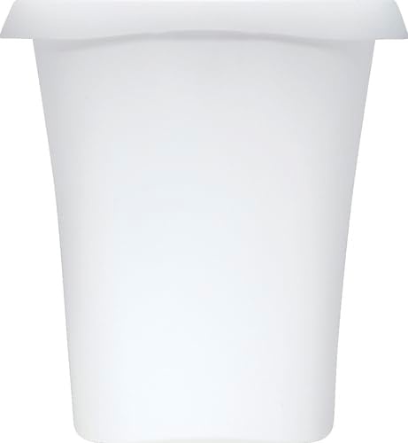 image:imageRubbermaid Open Top Trash Can 53Gallon White Plastic WastebasketGarbage Bin for HomeKitchenBathroomGarage