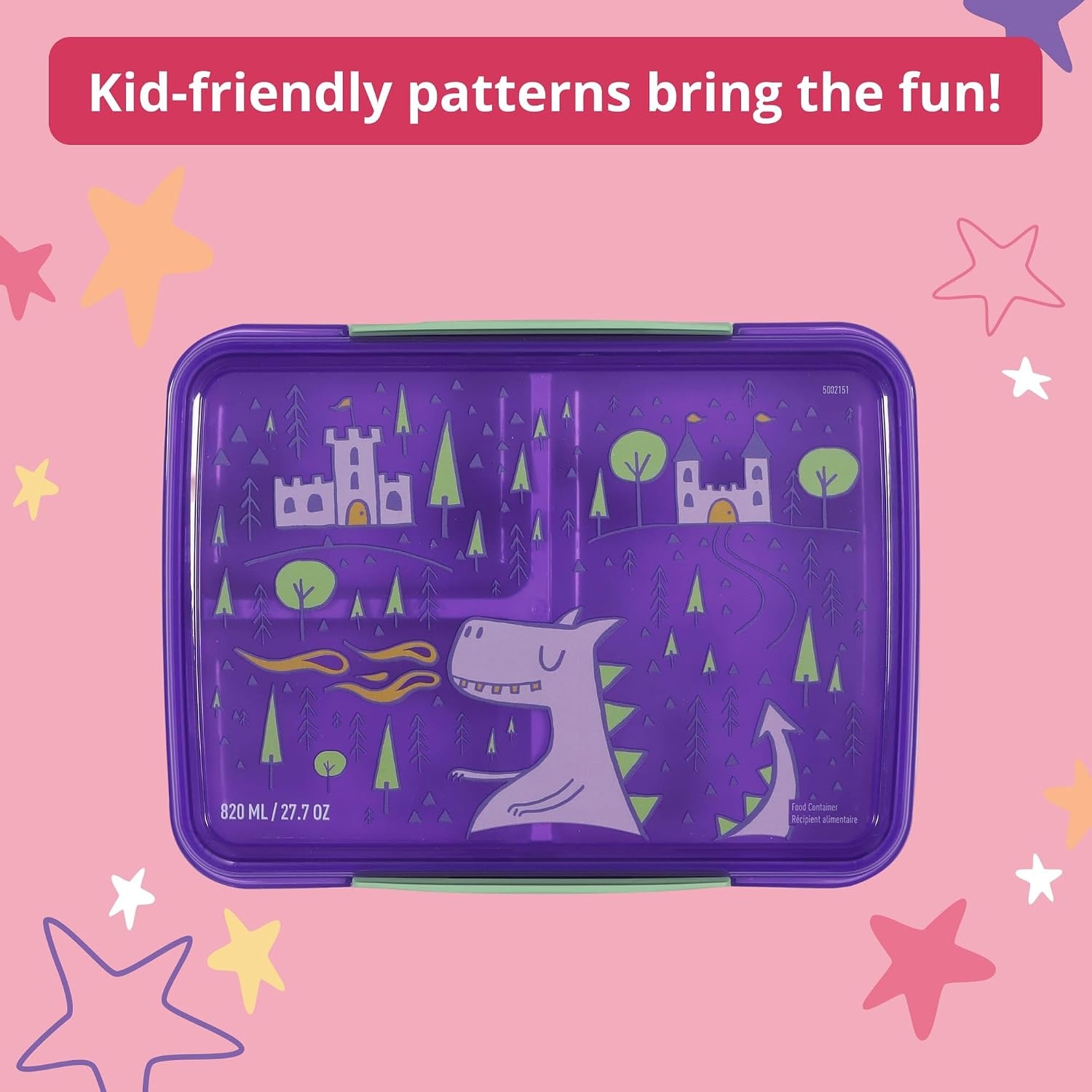 image:imageRubbermaid Pack amp Go Dragon Fairy Dust Purple Lunch Set 3Pack Bento Cube Snack Container Sandwich Box Food Storage Containers Plastic Containers for Food