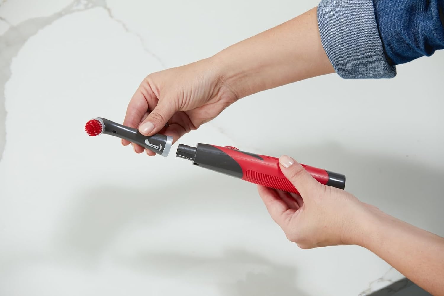 image:imageRubbermaid Reveal Power Scrubber Attachable Grout Head for Cordless Electric Battery Powered Scrub Brush Ideal for BathroomTileCounterShowerTubTight Corners amp Spaces