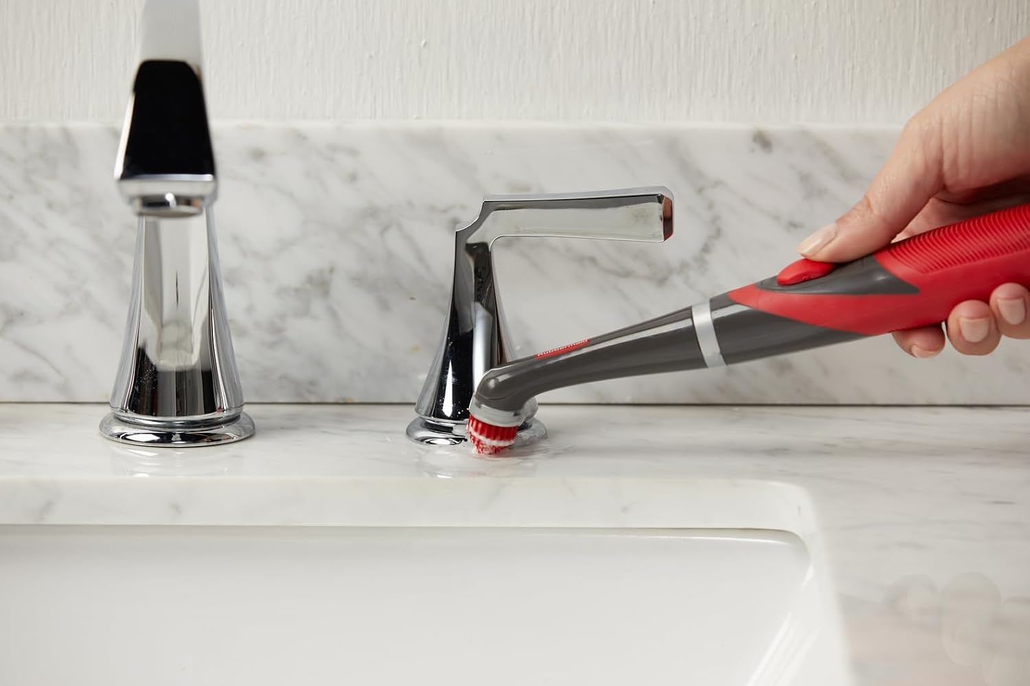 image:imageRubbermaid Reveal Power Scrubber Attachable Grout Head for Cordless Electric Battery Powered Scrub Brush Ideal for BathroomTileCounterShowerTubTight Corners amp Spaces