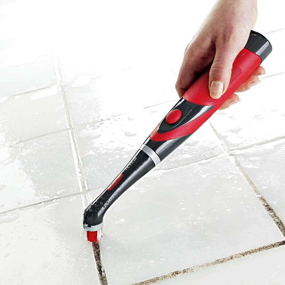 image:imageRubbermaid Reveal Power Scrubber with MultiPurpose amp Grout Head Cordless Electric Battery Powered Scrub Brush Water Resistant for HomeKitchenBathroomGroutTileShowerTub3 Piece Kit