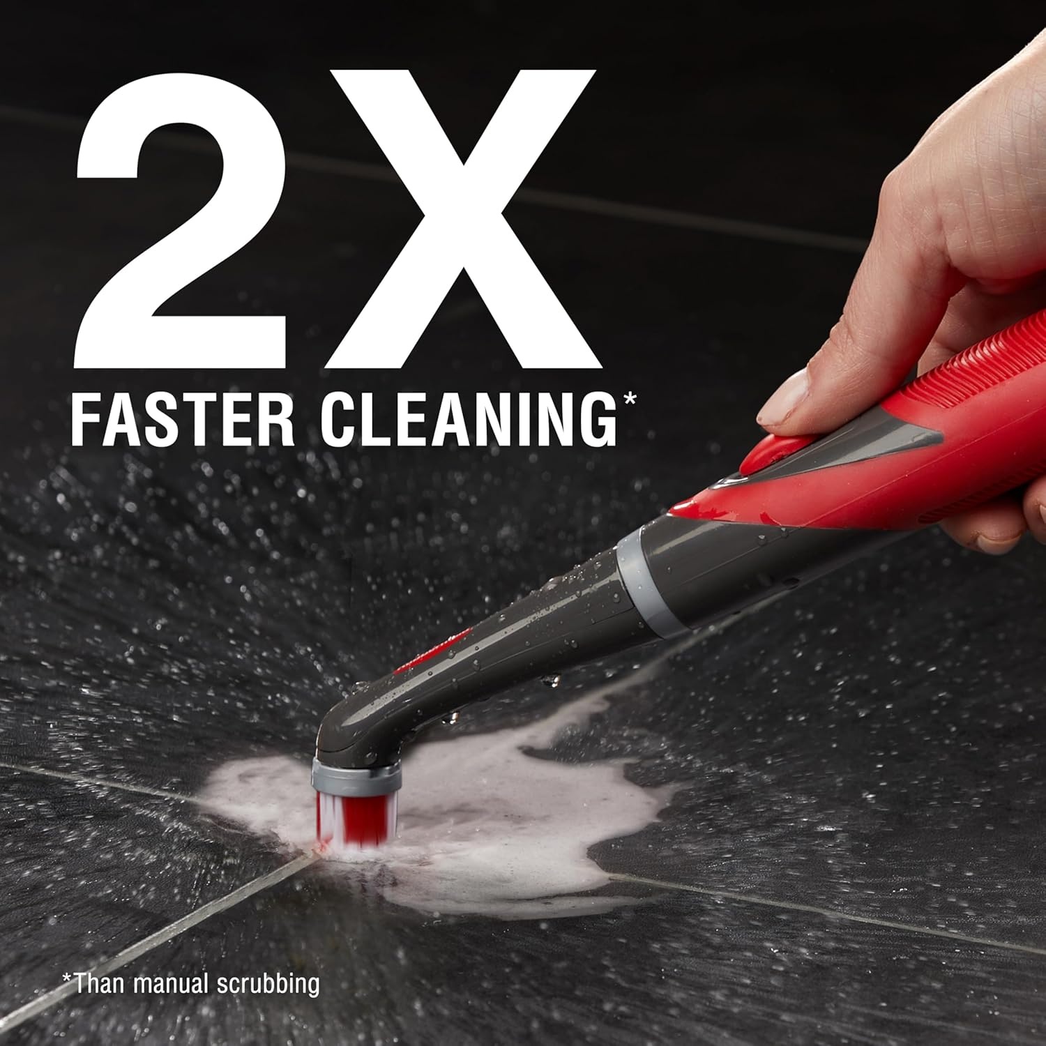 image:imageRubbermaid Reveal Power Scrubber with MultiPurpose amp Grout Head Cordless Electric Battery Powered Scrub Brush Water Resistant for HomeKitchenBathroomGroutTileShowerTub2Piece Kit