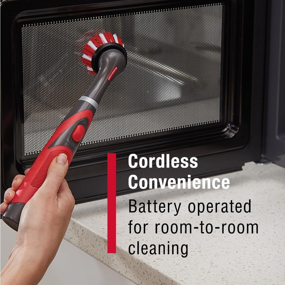 image:imageRubbermaid Reveal Power Scrubber with MultiPurpose amp Grout Head Cordless Electric Battery Powered Scrub Brush Water Resistant for HomeKitchenBathroomGroutTileShowerTub5Piece Kit