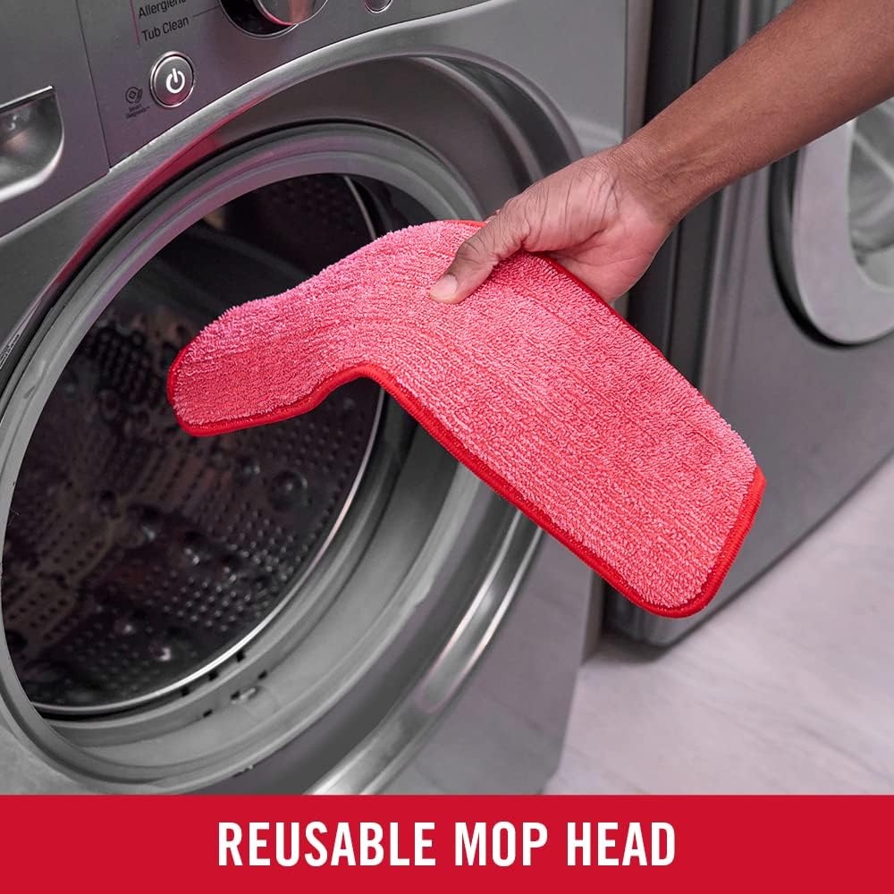 image:imageRubbermaid Reveal Spray Mop Floor Cleaning Kit 3 Reusable Microfiber Wet Pads 1 Refillable Bottle Cordless MultiSurface Mopping for All HomeBathroomOffice Floors