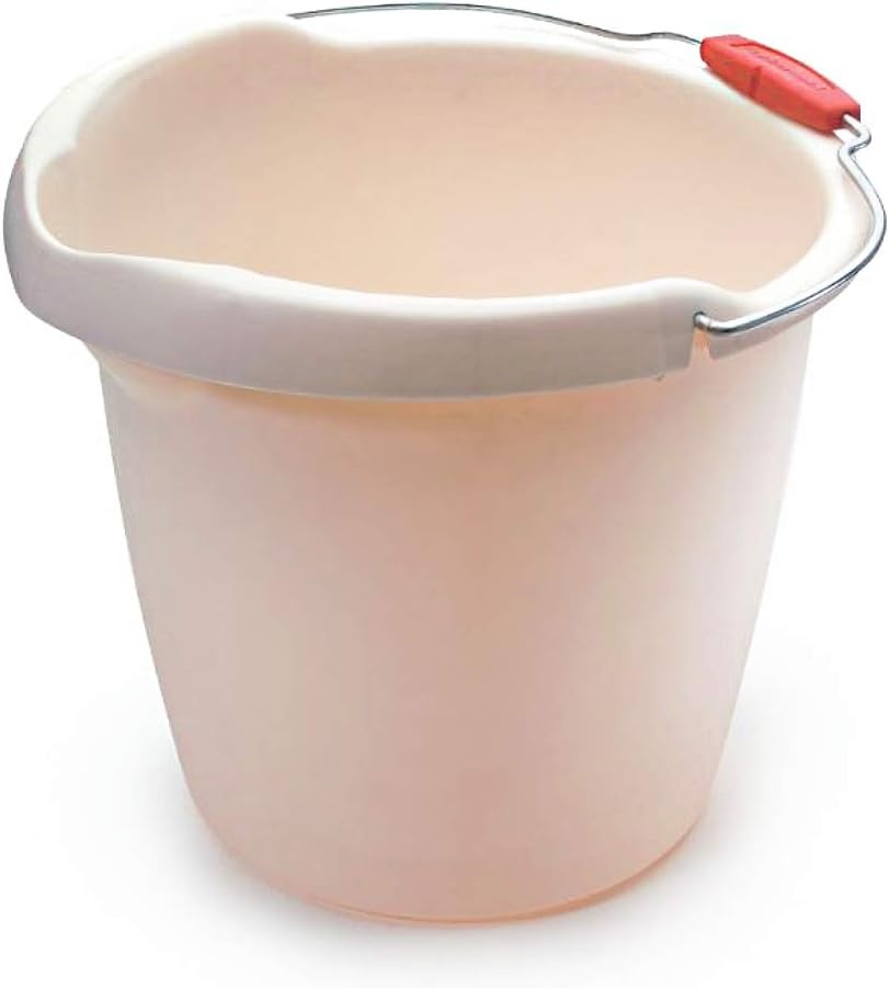 image:imageRubbermaid Roughneck HeavyDuty Utility Bucket 15Quart Bisque ComfortableDurable Pour Handle Sturdy Pail Bucket for Household CleaningMoppingBisque