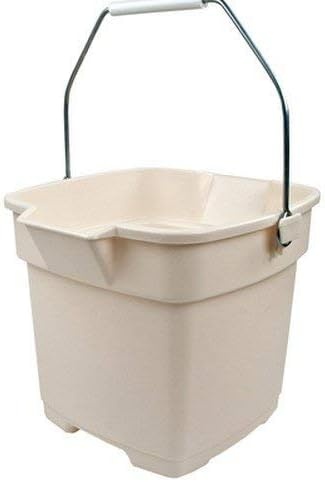 image:imageRubbermaid Roughneck HeavyDuty Utility Bucket 15Quart Bisque ComfortableDurable Pour Handle Sturdy Pail Bucket for Household CleaningMoppingBisque