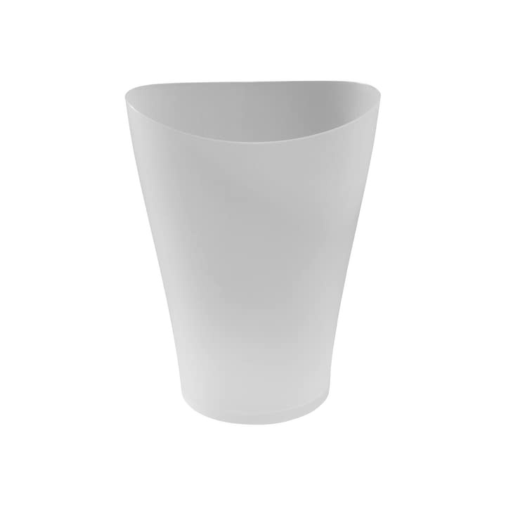 image:imageRubbermaid Spa Works Compact Contemporary Style 9 Quart Indoor Open Vanity Home Trash Container WhiteClear