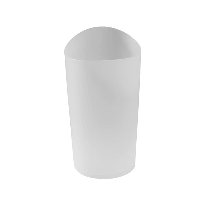 image:imageRubbermaid Spa Works Compact Contemporary Style 9 Quart Indoor Open Vanity Home Trash Container WhiteClear