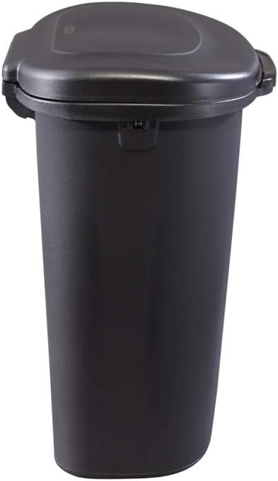 image:imageRubbermaid TouchTop Kitchen Trash Can with Lid 122 Gallon Black Garbage Container for HomeKitchenApartmentGarageBlack
