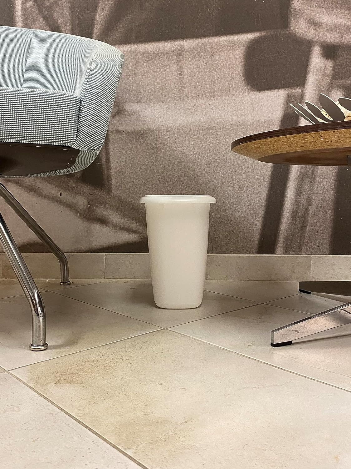 image:imageRubbermaid Vanity Trash CanWastebasket 15Gallons6Quarts White for Under CounterKitchenOfficeBedroomBathroom1 Pack