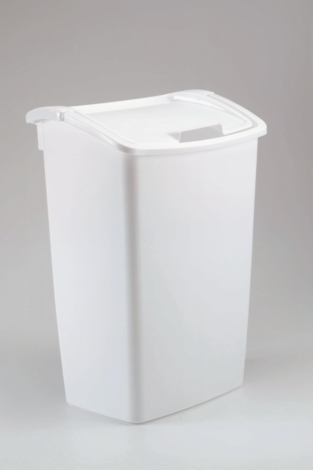 image:imageRubbermaidWhite DualAction Swing Lid Trash Can 1125 Gallon for HomeKitchenBathroomGarbageWhite