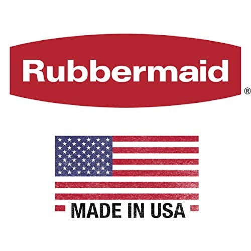 image:imageRubbermaidWhite DualAction Swing Lid Trash Can 1125 Gallon for HomeKitchenBathroomGarbageWhite