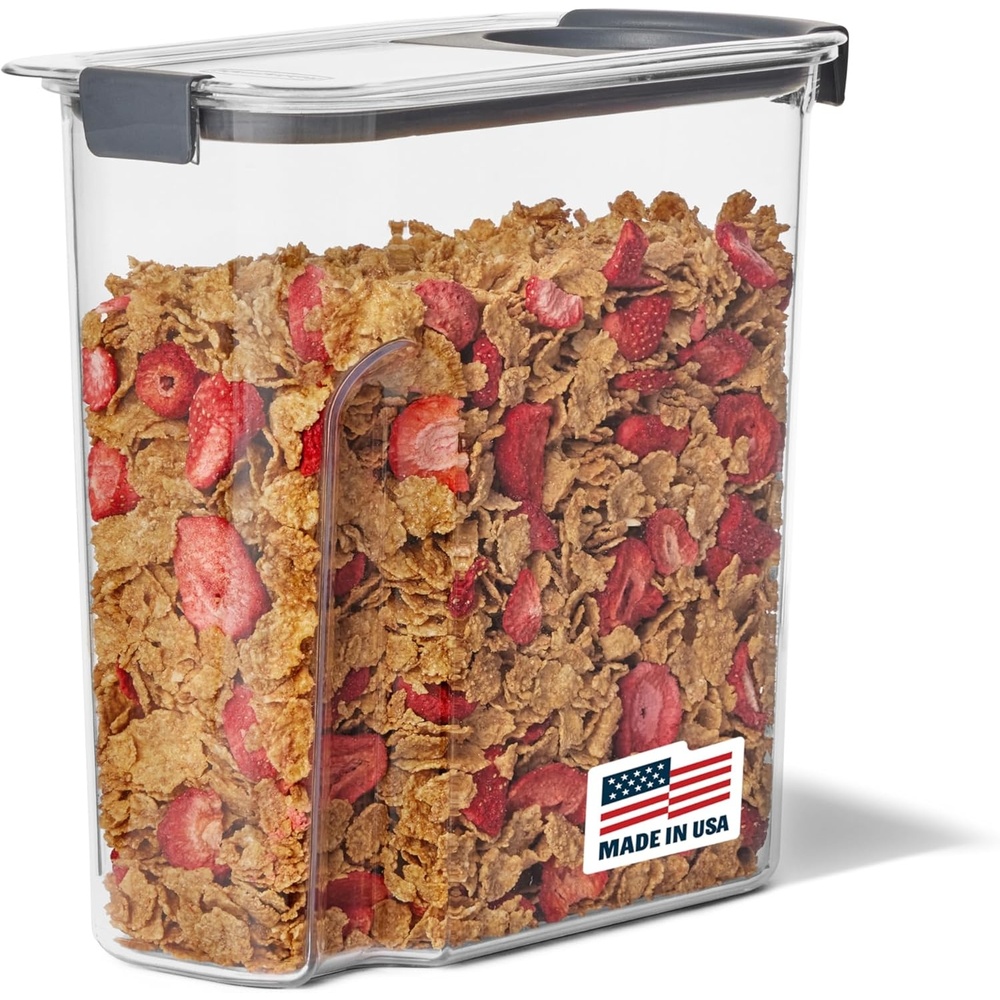 image:imageRubbermaid Brilliance BPAFree Food Storage Containers with Lids Airtight Kitchen and Pantry Organization Set Includes 3 Containers and Scoops Clear 16 cups18 Cup
