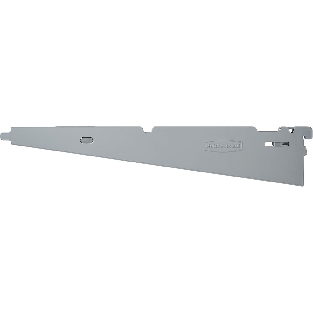 image:imageRubbermaid Garage FastTrack Bracket 16 Deep Shelf Bracket with Speed Clips Satin Nickel Wall Mounted Storage System for HomeGarageTool Organization
