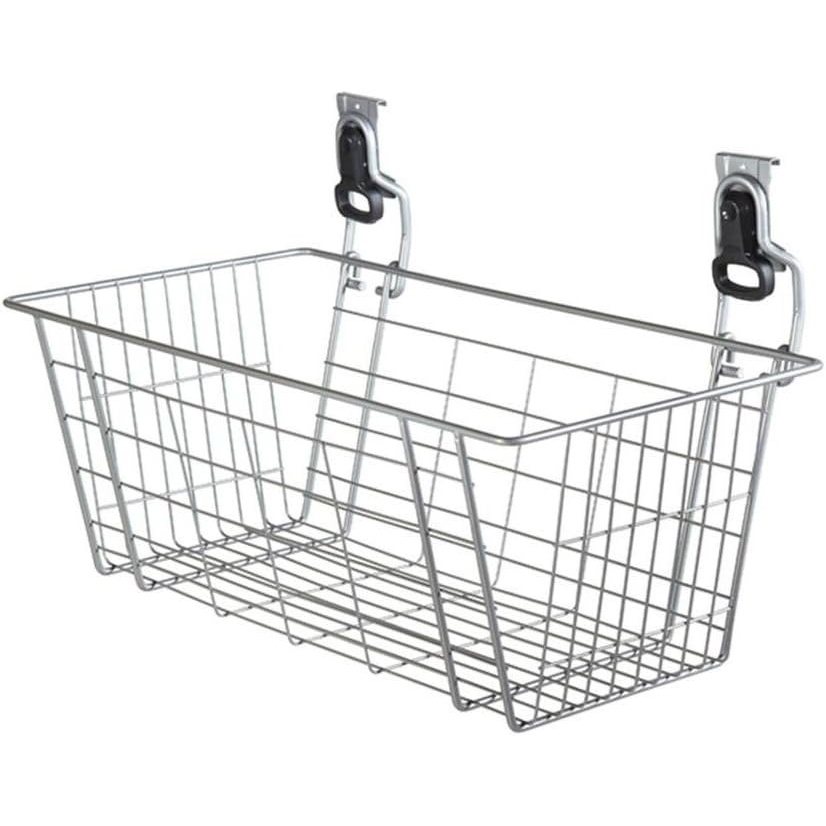 image:imageRubbermaid Garage FastTrack Hose Hook Satin Nickel Wall Mounted Storage System Holds up to 50 pounds for HomeGarageWire Mesh Basket