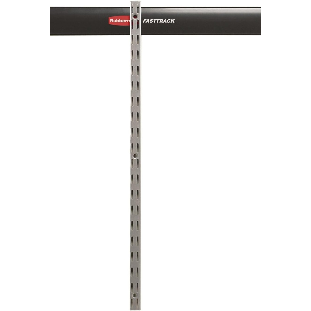 image:imageRubbermaid Garage FastTrack Upright 25 Satin Nickel Wall Mounted Storage System Direct Mount for FastTrack Garage Rail GarageHome OrganizationUpright Rail