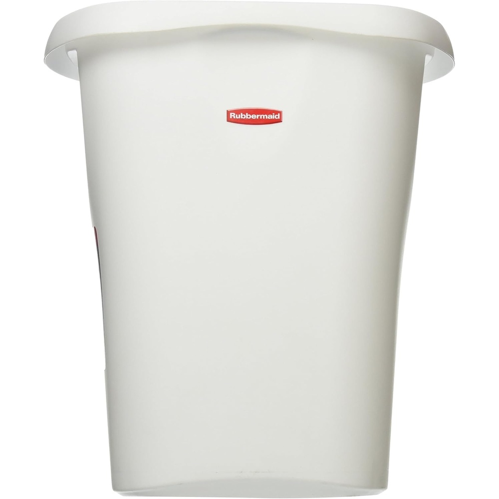 image:imageRubbermaid Rectangular Open Top Trash Can 3Gallon12Quart White for Under CounterKitchenOfficeBedroomBathroom