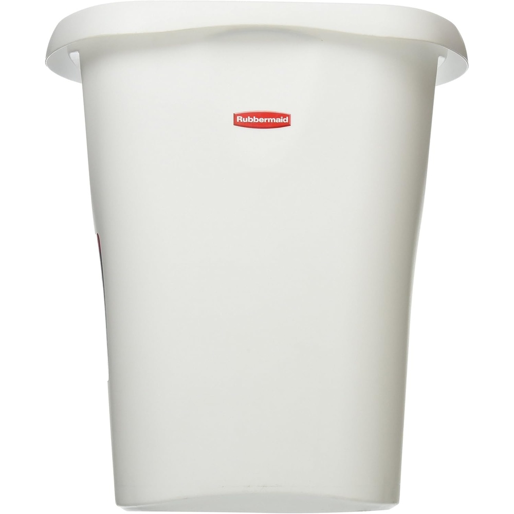 image:imageRubbermaid Rectangular Open Top Trash Can 3Gallon12Quart White for Under CounterKitchenOfficeBedroomBathroomWhite